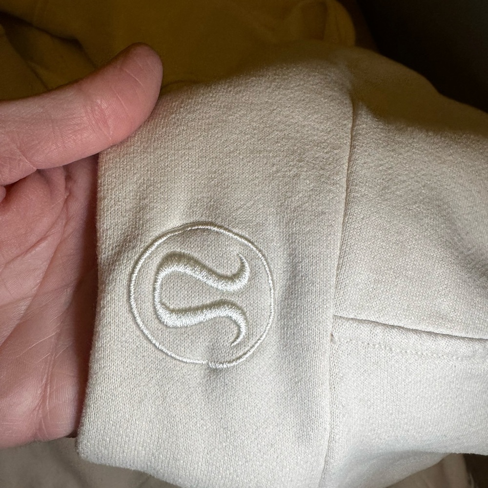 Lululemon Athletica White Half-Zip Hoodie Sweatshirt - Picture 6 of 7